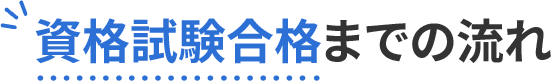 資格試験合格までの流れ